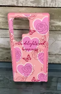 Custodia telefono rigida tre difese per SAMSUNG GALAXY S23 ULTRA cuori farfalla - Foto 1 di 3