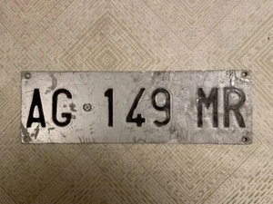ITALY ROME VINTAGE 1980s # AG-149-MR RARE FRONT METAL LICENSE PLATE - Picture 1 of 1