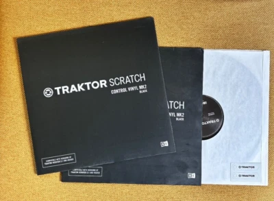 NI: Traktor Scratch control vinyl MK2 black +  control disc  - Neu -  - Bild 1 von 3