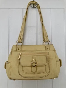 Hermoso bolso de mano Stone Mountain Primrose de cuero amarillo en muy buena condición - Imagen 1 de 13