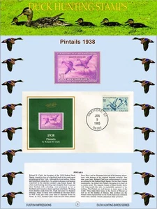 DUCK HUNTING STAMPS CANVAS WALL ART PAINTING PICTURES HANGING POSTERS HOME DECOR - Picture 1 of 1