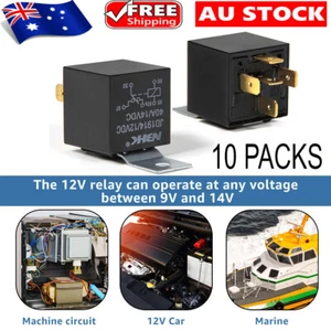 10 Pack Car SPDT Electrical Relays 12V 40 Amp 5-Pin Switch for Automotive Truck - Picture 1 of 10