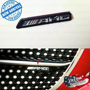 AMG Front Grille Emblem Radiator Diamond Grille Chrome Badge Mercedes C43 E43 - Picture 1 of 4