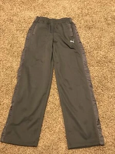 Puma Brand Boys L Gray Polyester Sweat Pants W/ Pockets A33 - Picture 1 of 4