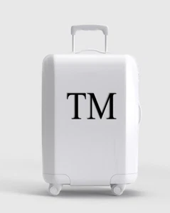 Personalised Vinyl Decal Sticker for Travel Suitcase Luggage Case Initials - Picture 1 of 1