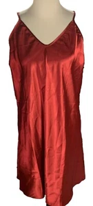 Rotes Satin Negligee Slip Größe Large Dessous verstellbar Größe 4XL sexy weiches Tragegefühl - Bild 1 von 9