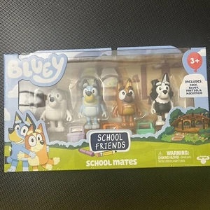 NEW Bluey SCHOOL MATES FRIENDS 3 inch Figures Set Bluey Jack Pretzel Mackenzie - Picture 1 of 4