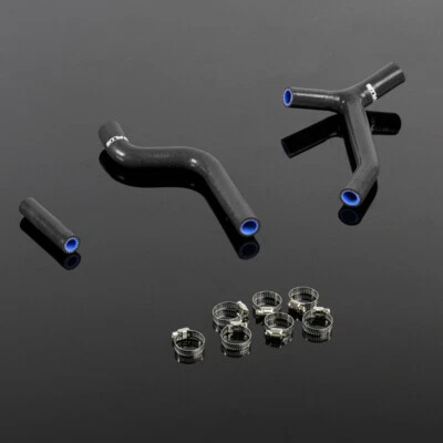 Black Silicone Radiator Y Hose Fit For Yamaha YZF250 YZ250F YZ 250F 2010- 2013 - Image 1 of 4