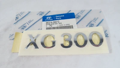 Hyundai XG300 2001 emblema para maletero trasero placa de identificación cromada logotipo original OEM Foto 1 de 3