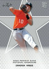 CAMERON MAGEE 2020 "1ST EVER PRINTED" LEAF PERFECT GAME ROOKIE CARD #214! MINT!