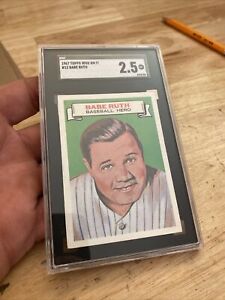 Babe Ruth Vintage Card SGC 2.5 Topps Antique 1967 Bambino New York Yankees NYC