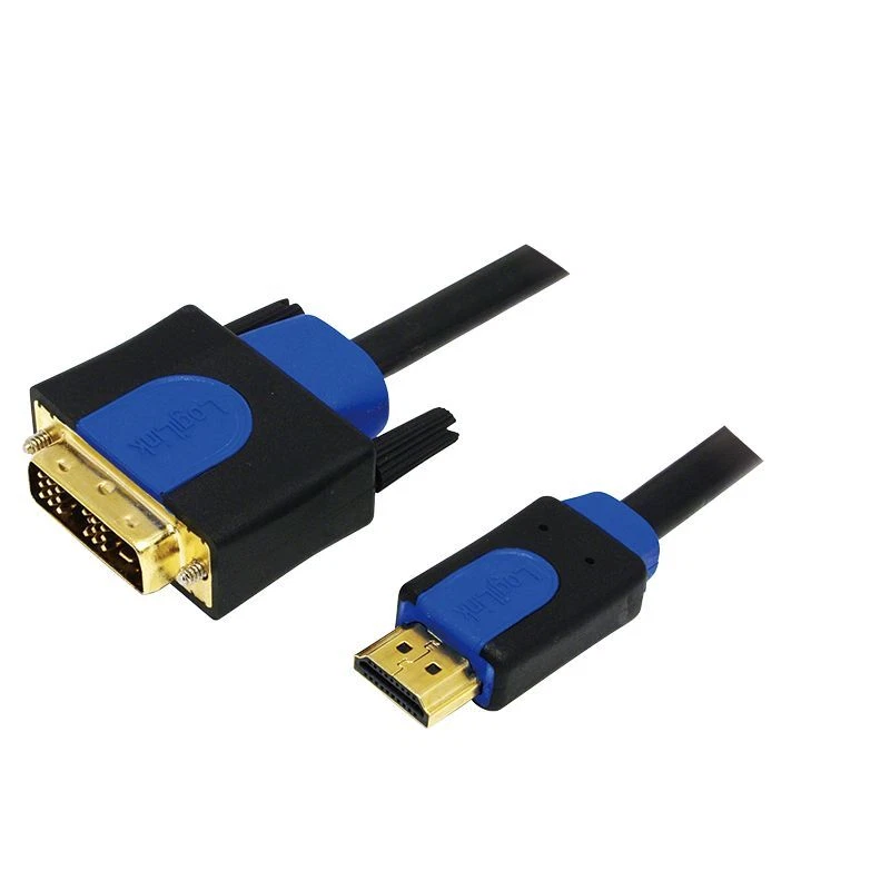 2m HDMI auf DVI Kabel 1080p FULL HD PC TV Monitor Beamer Video Adapter Kabel - Bild 1 von 3