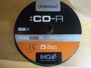 Intenso Rohling CD- R Rohling 700 MB 80 Min. CD-R 15 Stück  - Bild 1 von 1