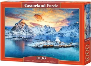 NUEVO Rompecabezas Castorland 1000 Piezas Amanecer en Sakrisøy, Lofoten, Noruega - Imagen 1 de 2
