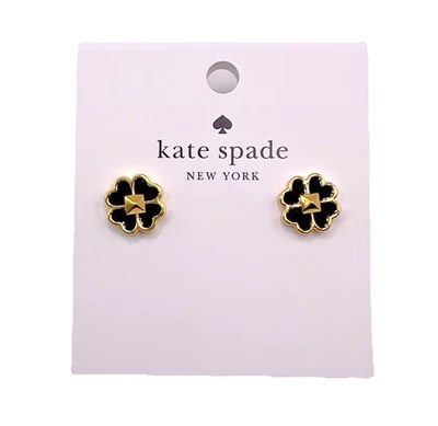 Kate Spade Spades & Studs Earrings Black Women's Enamel Stud Earring NEW Jewelry - Image 1 of 3