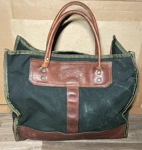 Vintage ORVIS Tasche grün Canvas & Leder - Bild 1 von 12