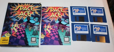 Space Ace Don Bluth 1990 ReadySoft Game Commodore Amiga COMPLETE Big Box RARE - Image 1 of 4