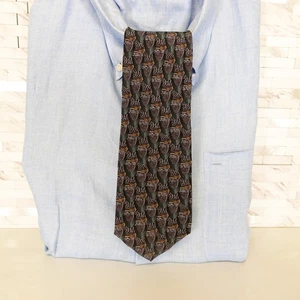 COCKTAIL COLLECTION Neck Tie Mens Blue Abstract Arch Silk Classic STONEHENGE NEW - Picture 1 of 9