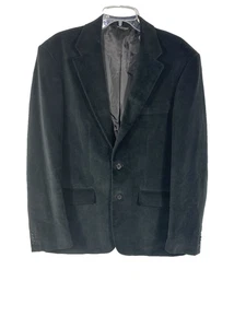 Murano Trim Fit Schwarz Baumwolle Samt Sport Mantel Blazer Anzug Jacke Herren Gr. XL - Bild 1 von 6