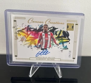 Cameron Archer 04/10 On Card Auto 2023/24 Panini Impeccable EPL Canvas Creations - Picture 1 of 2