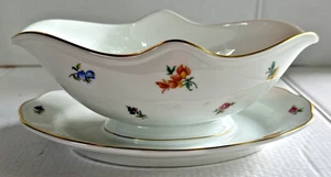 Hutschenreuther Mirabell #7658 Bayrische Porzellan Sauciere Floral Germany Vintage - Bild 1 von 6