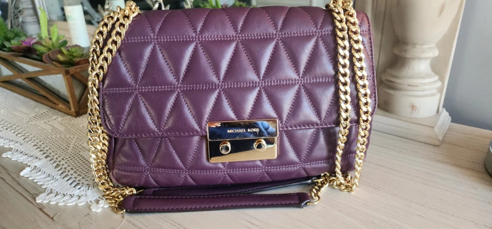 Michael Kors SLOAN LARGE Gold Chain Shoulder Bag - Image 1 of 4