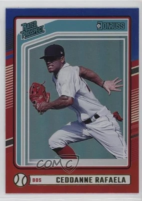 2024 Panini Donruss Rated Prospects Red & Blue Ceddanne Rafaela #128 Rookie RC - Image 1 of 2