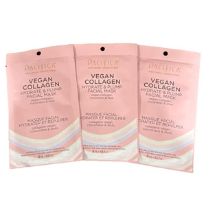 Pacifica Sheet Face Mask - Vegan Collagen Hydrate & Plump with Cucumber & Alo... - Picture 1 of 3