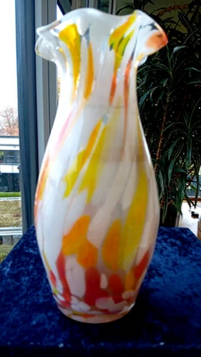 Große Glas Vase - MURANO - dekoratives Designerobjekt - Höhe 24 cm - Bild 1 von 4