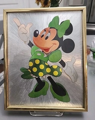 米妮老鼠箔艺术 20 世纪 80 年代华特迪士尼公司悬挂图片收藏品 — 第 1/3 张图片
