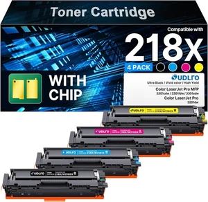 218X (con CHIP): Repuesto para HP 218X - para Cartuchos de Tóner HP 218X Paquete de 4 - Imagen 1 de 5
