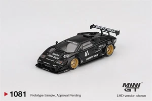 **Pedido anticipado**MINI GT 1:64 Countach LB-WORKS coche modelo diecast negro - Imagen 1 de 5