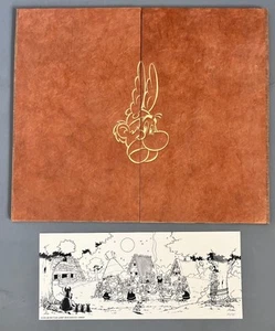 UDERZO - ASTERIX - THE BANQUET - TRIPTYCH - SIGN - BELGIAN ENAMEL - 1999 - Picture 1 of 7