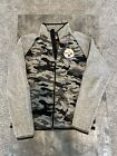 Chandail camouflage homme Pittsburgh Steelers brodé moyennement zippé complet