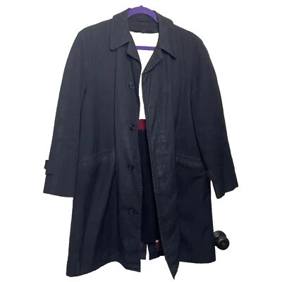 Abrigo de Colección Botany 500 Talla 36 Chaqueta Corta Gabardina Forrada Clima Negro Foto 1 de 4