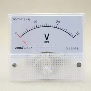 DC 0-30V Analog Volt Voltage Panel Meter Voltmeter Gauge - Picture 1 of 4