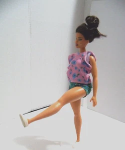 2017 Barbie Fashionistas Doll Curvy Pink/ Blue Top/ Shorts FJF43 latinoc97-79 - Picture 1 of 4