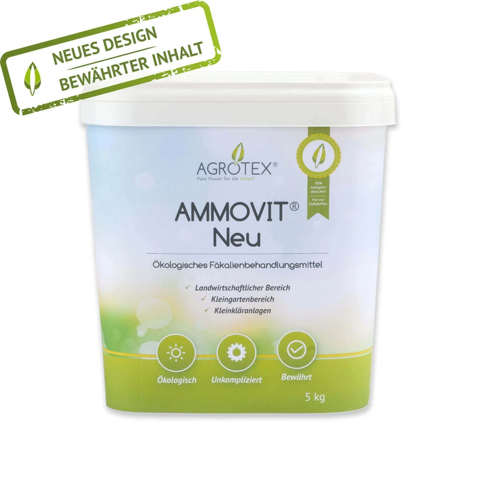 AGROTEX Ammovit Nuovo Additivo Sanitario Ecologico Campeggio Caravan WC Trattamento Fecale
