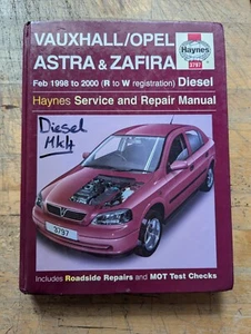 Vauxhall Astra Mk4 & Zafira (Diesel) Haynes Workshop Manual 1998-2000 - Picture 1 of 8