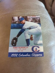 1992 Cracker Jack Columbus Clippers Police Bobby De Jardin DeJardin Rookie RC