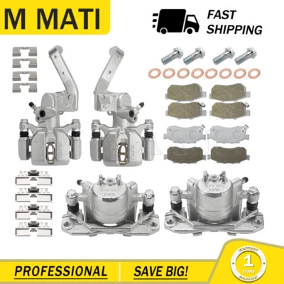 Front & Rear Brake Calipers w/Pads All 4  for 2009-2013 Honda Big Red 700 MUV700 - Image 1 of 4