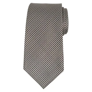 MICHAEL KORS Mens Silk Tie Black White Mini Gingham Check Classic 3.15 Necktie - Picture 1 of 4