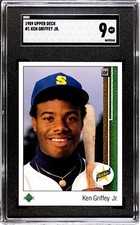 1989 Upper Deck Ken Griffey Jr. RC #1 SGC 9