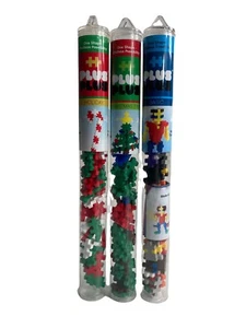 PLUS PLUS 3 LOT Stem Think Building Blocks 70pc Tubes -2 Christmas 1-Basic - Picture 1 of 5