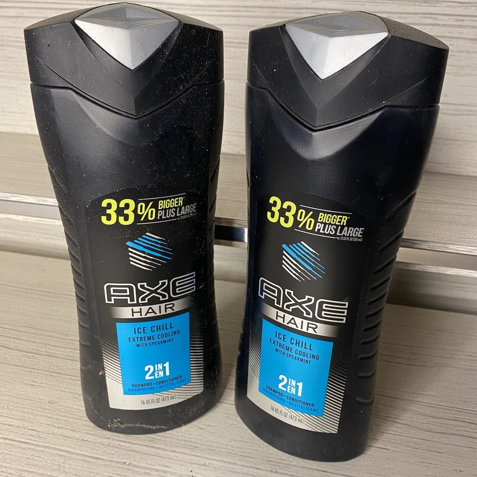 Paquete de 2 champú y acondicionador Axe Hair 2 en 1 difícil de encontrar, hielo frío, 16 fl oz Foto 1 de 1