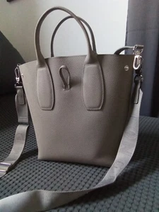 Neuwertig Longchamp Tasche Grau Leder Handtasche Hoher NP - Bild 1 von 4