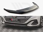 For VW Arteon R-Line Facelift Maxton Design Front Diffuser Diffusor V3 Gloss ABS
