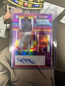 2022 Leaf Vivid Baseball Royber Salinas Auto Autograph Purple #d 2/5
