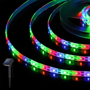 Solar LED Lichterschlauch Lichterkette Lichtschlauch Leiste Leuchte Lichtband DE - Bild 1 von 22