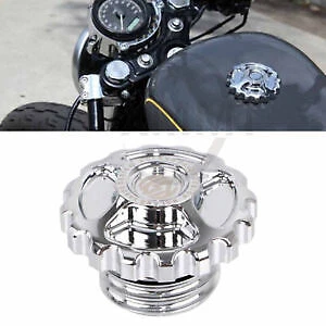 Cubierta de tapa de gasolina para tanque de combustible RSD cromada apta para Harley Sportster 1200 personalizada XL1200C Foto 1 de 4